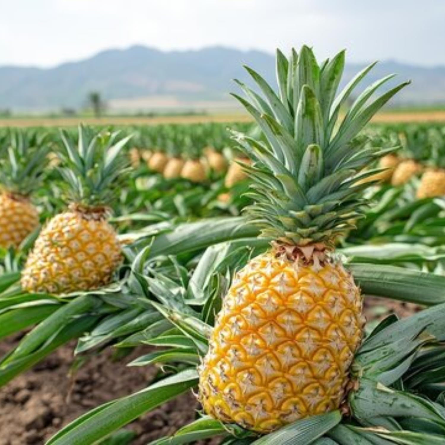 4 Elite Gold Pineapple Fruit Trees Live Plants, Pineapple Seedlings for Backyard Gardening, Pineapple Plants Live