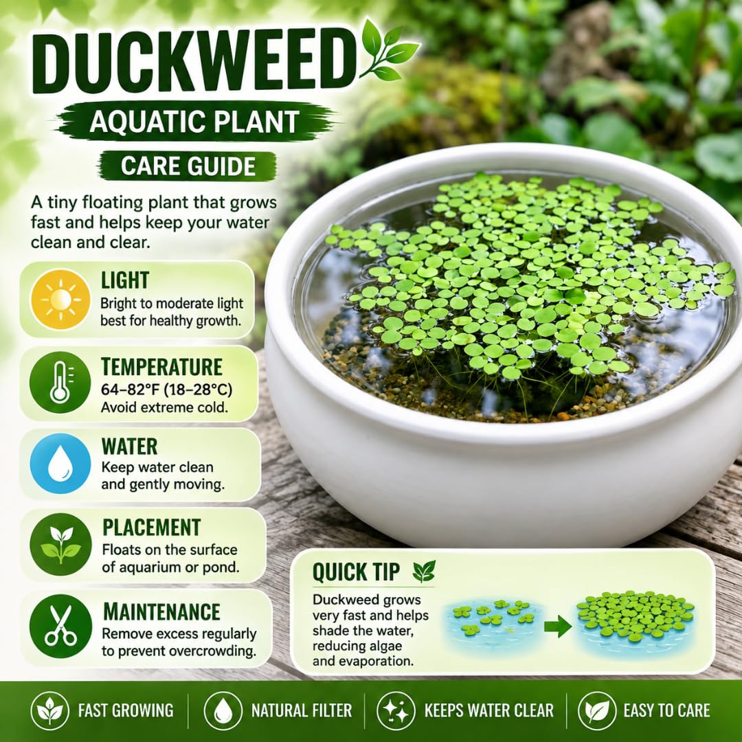 2000 Freshwater Duckweed Plants Live, Floating Aquarium Plant
