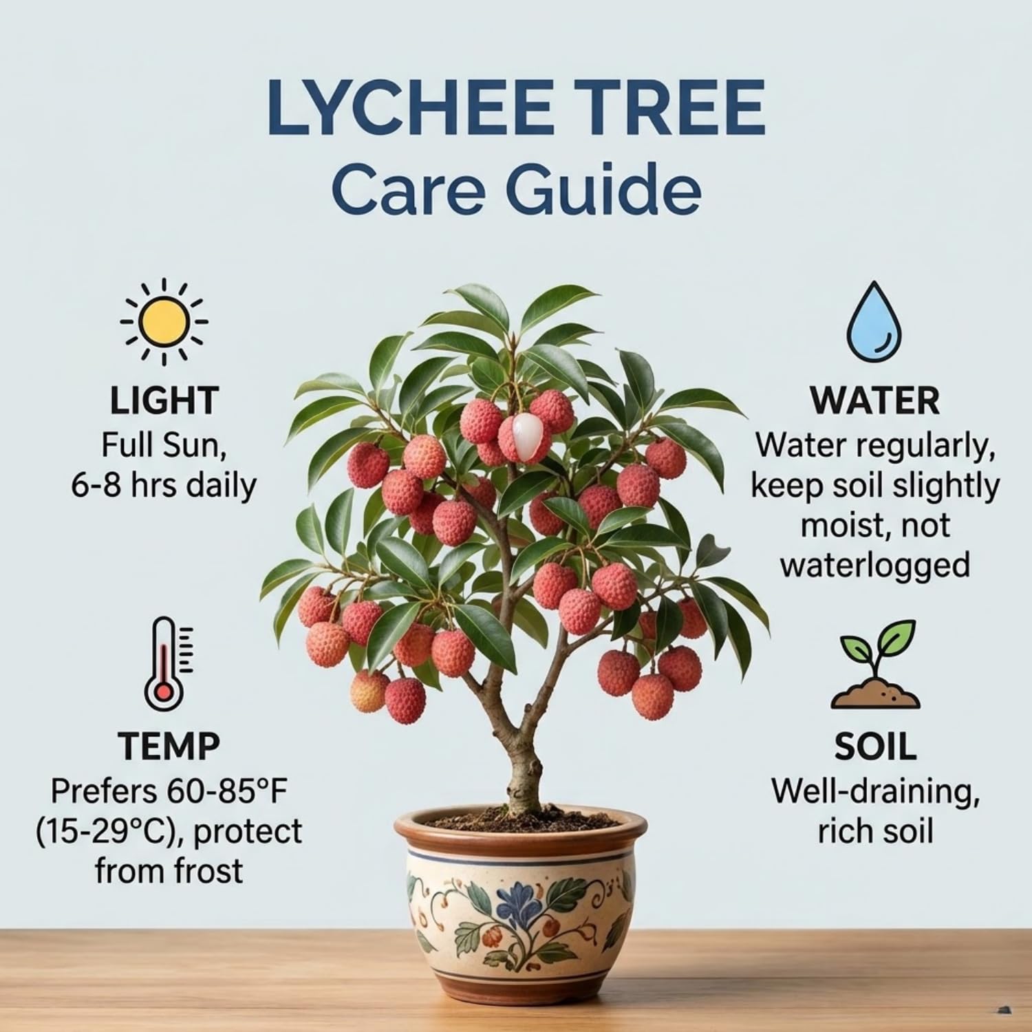 Sweetheart Lychee Live Plant, Lychee Tree Airlayered for Planting Outdoor in 3 Gallon Pot, No Shipping to CA