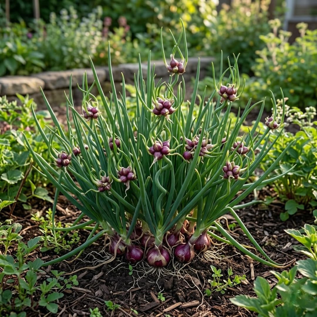 5 Egyptian Walking Onion Live Plants, Perennial Garden Onions