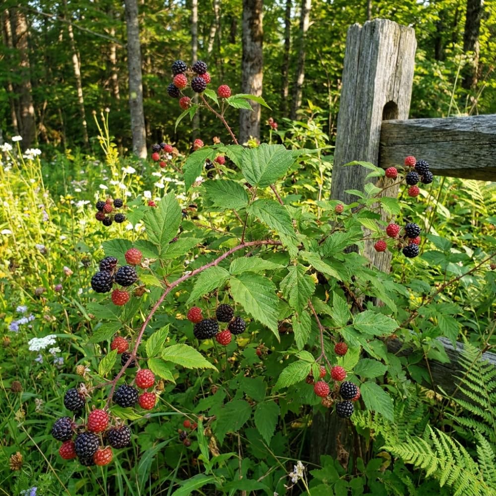 Black Raspberry Plant, Edible Berry Plant, 5-8 Inch Tall