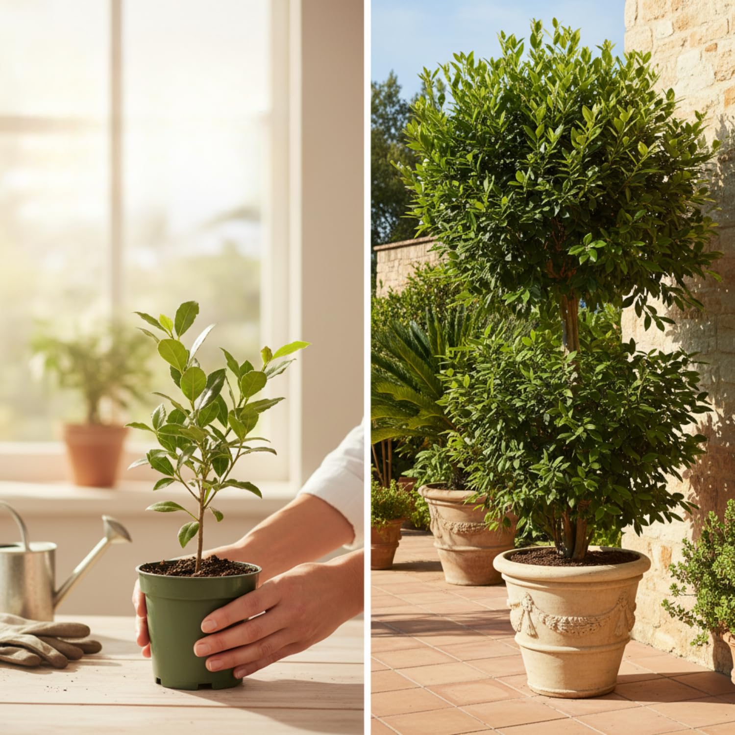 Bay Leaf Tree Live Plant 4–7 Inch Tall, Bay Laurel Herb Plant for Indoor or Outdoor Growing, Culinary Herb Tree for Garden