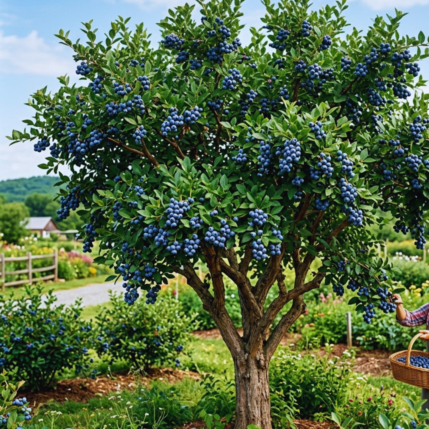 Live Blueberry Bushes, Blueberry Fruit Plant, Hardy Berries Bush for Garden, 2-3 Ft Tall, No Ship to CA
