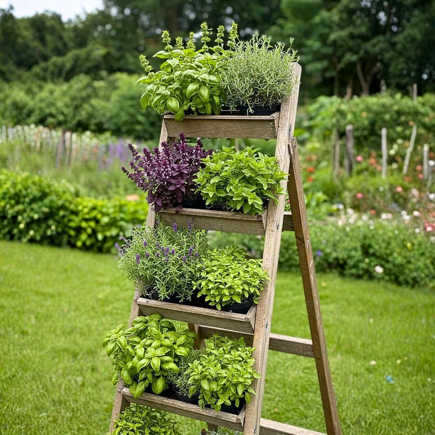 4 Mix Herb Plants Live, Edible and Fragrant Herb Assortment 4-8'' Tall (Lemon Balm, Mint, Rosemary, Other Assorted Herbs), Fresh Herbs for Containers and Gardens, No Pot