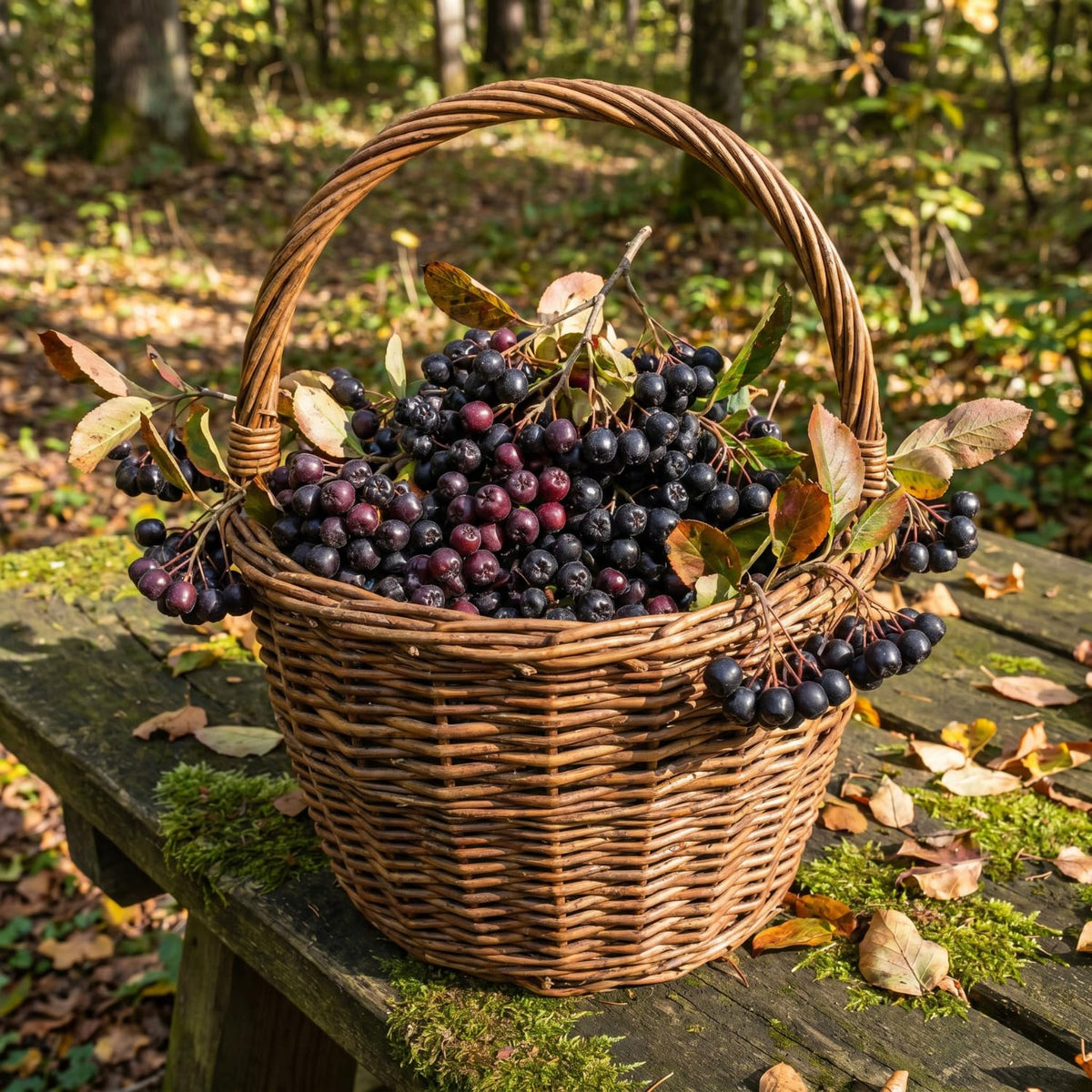 Black Chokeberry Tree Live Plant, Aronia Edible Berry Shrub, 5-8 Inch Tall