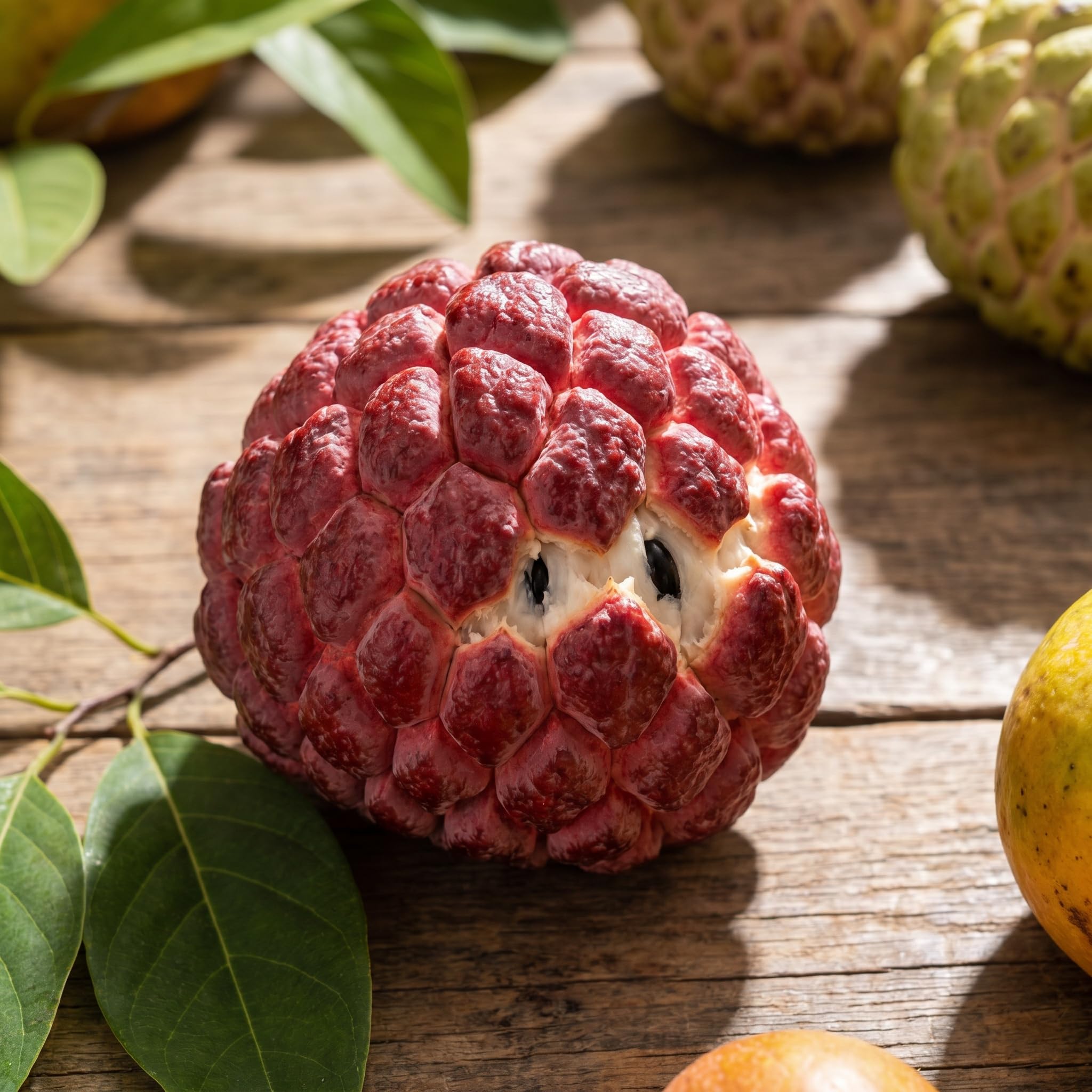 Sugar Apple Tree in 3 Gallon Pot, Rare Sweet Tropical Fruit Tree, 2-3 Feet Tall Well Rooted, Garden or Container Planting, No CA