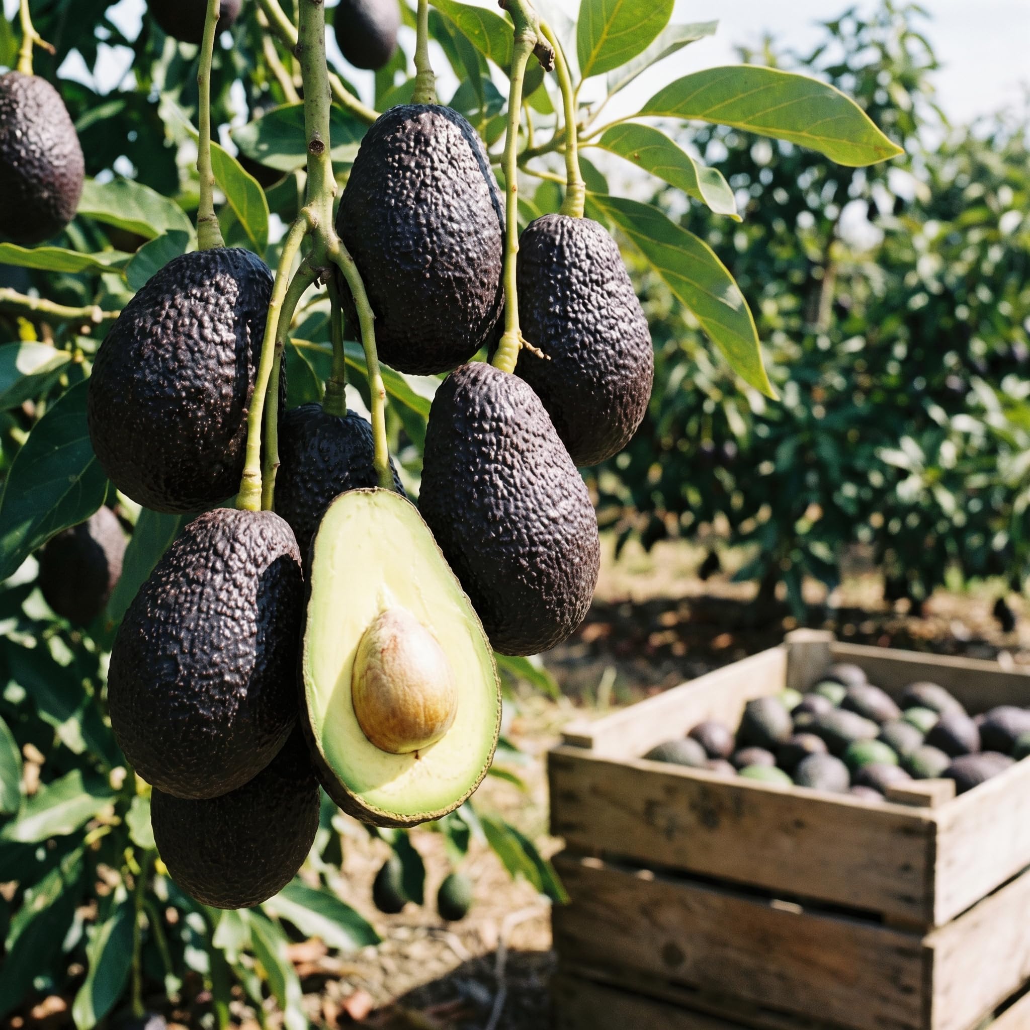 Avocado Tree Live 1-2 Ft Tall in 3 Gallon Pot, Grafted Avocado Tree for Outdoor Garden or Patio Planting, High Yield, Ready to Bear Fruits, No CA (HASS Avocado)