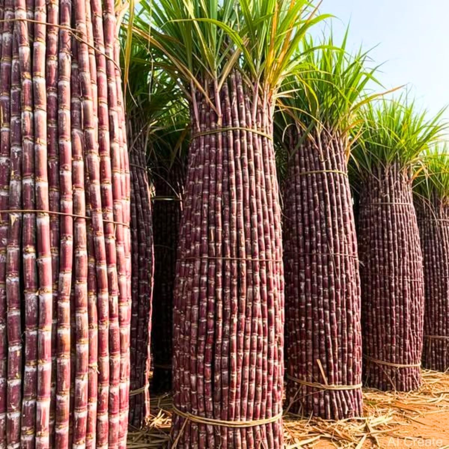 20 Sugarcane Cuttings for Planting, Fresh Sugar Cane Plant Stalks, Starter Cane Cuttings for Outdoor Garden or Container Growing, No Ship to CA (Purple Sugarcane)