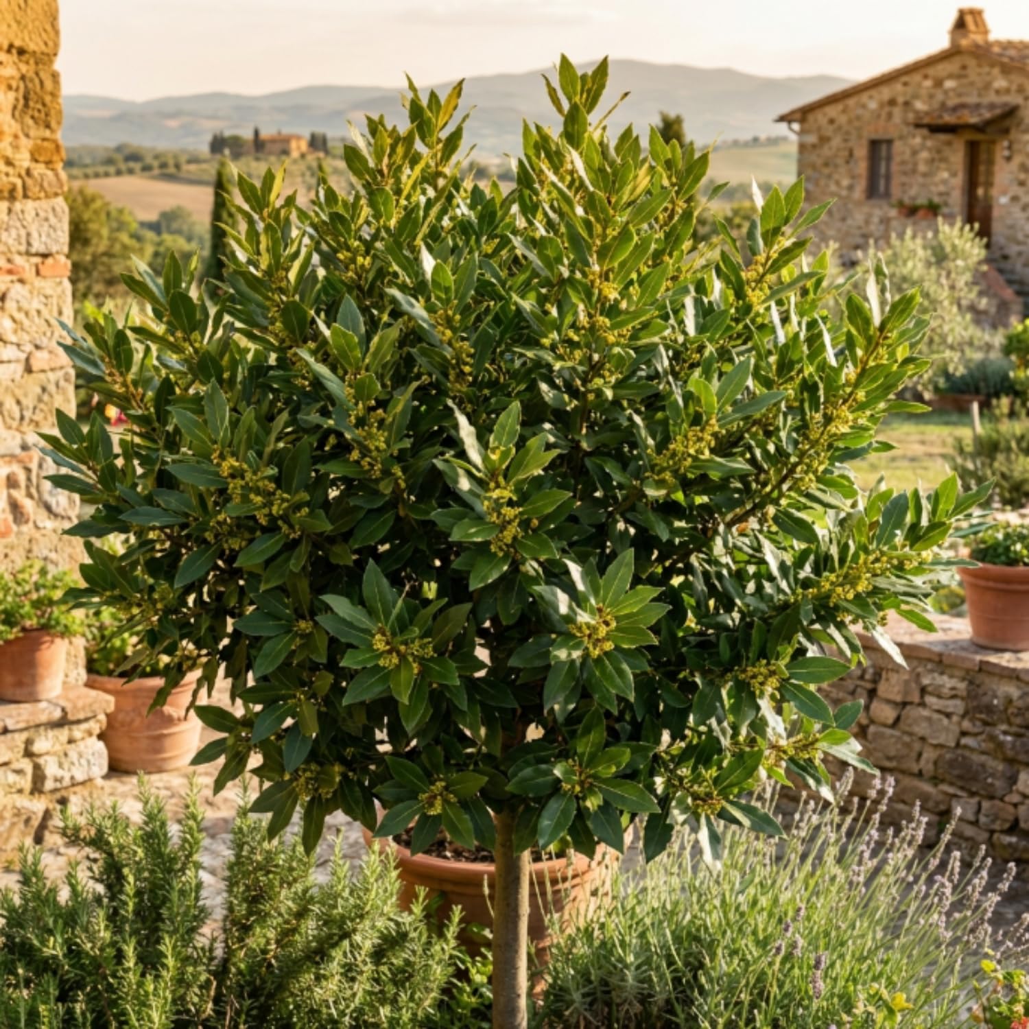 2 Bay Leaf Laurel Plants, Well Rooted Sweet Bay Leaf Tree 4-7 Inches, Laurus Nobilis, Fresh Culinary Herb for Garden and Containers