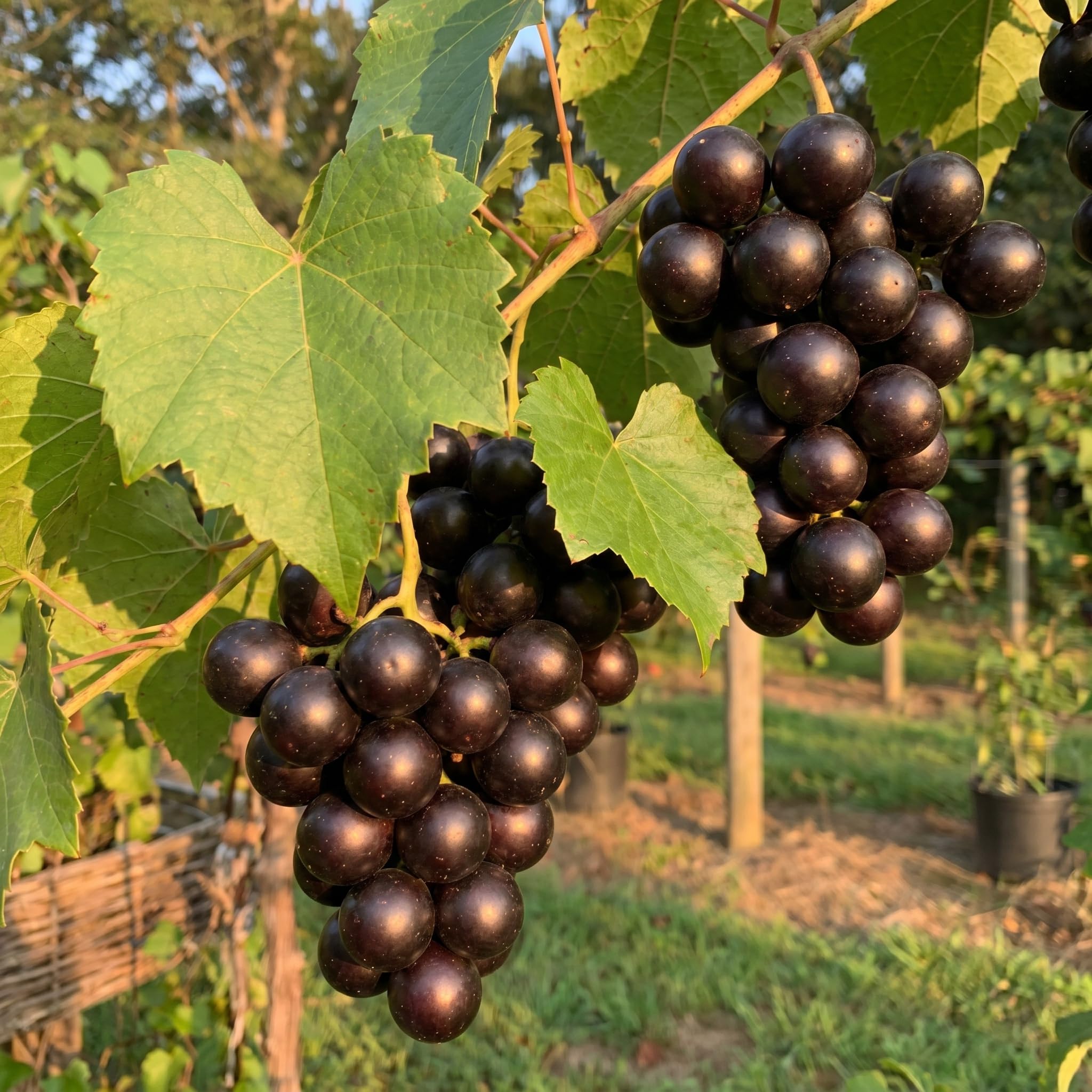 Dark Grape Plant Live, Sweet Grapes Vines, 6 Months Old, Sweet Grape Fruit Tree for Planting 4-8'' Tall