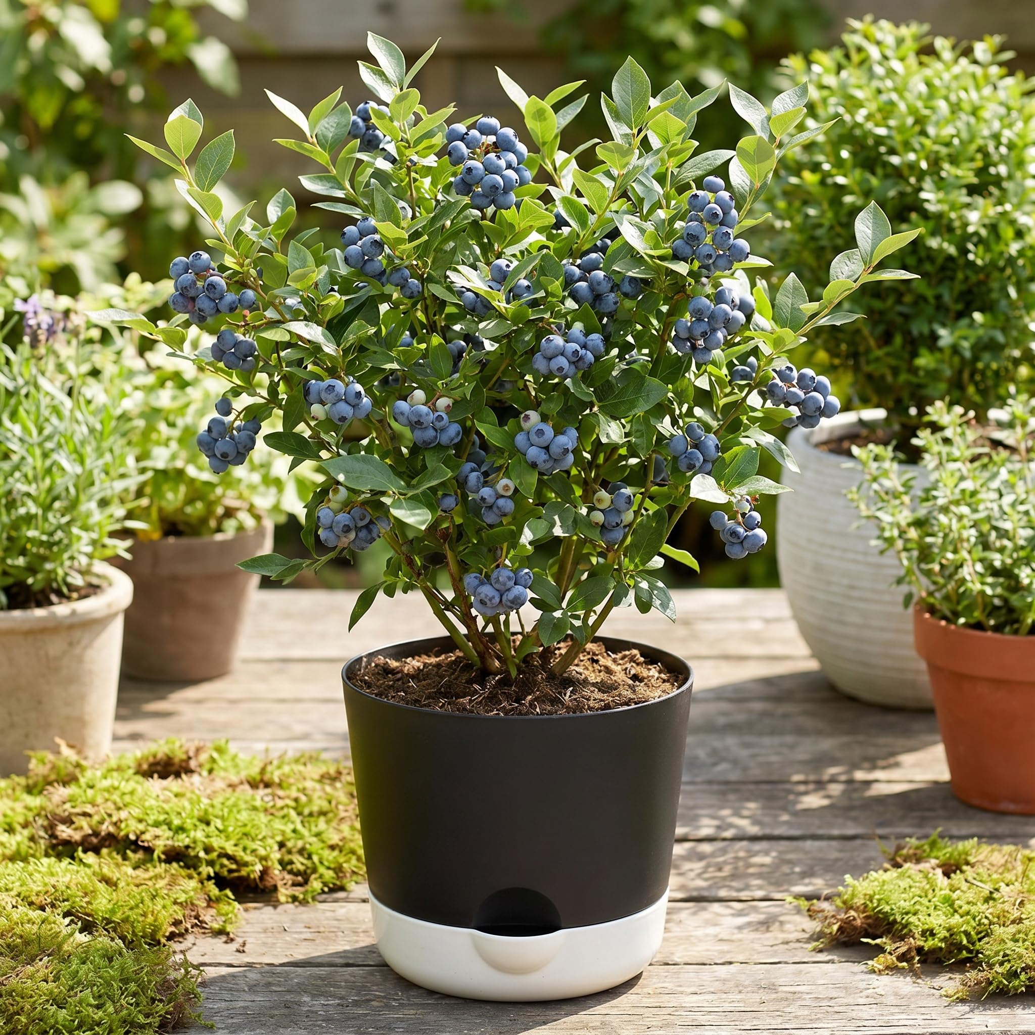 Blueberry Plant Live 1-2 Ft Tall, Fruit Bearing Already, Sweet Blueberries Fruit Tree for Garden, Patio, and Container Growing, 1 Gallon Pot (Sweet Blueberry)