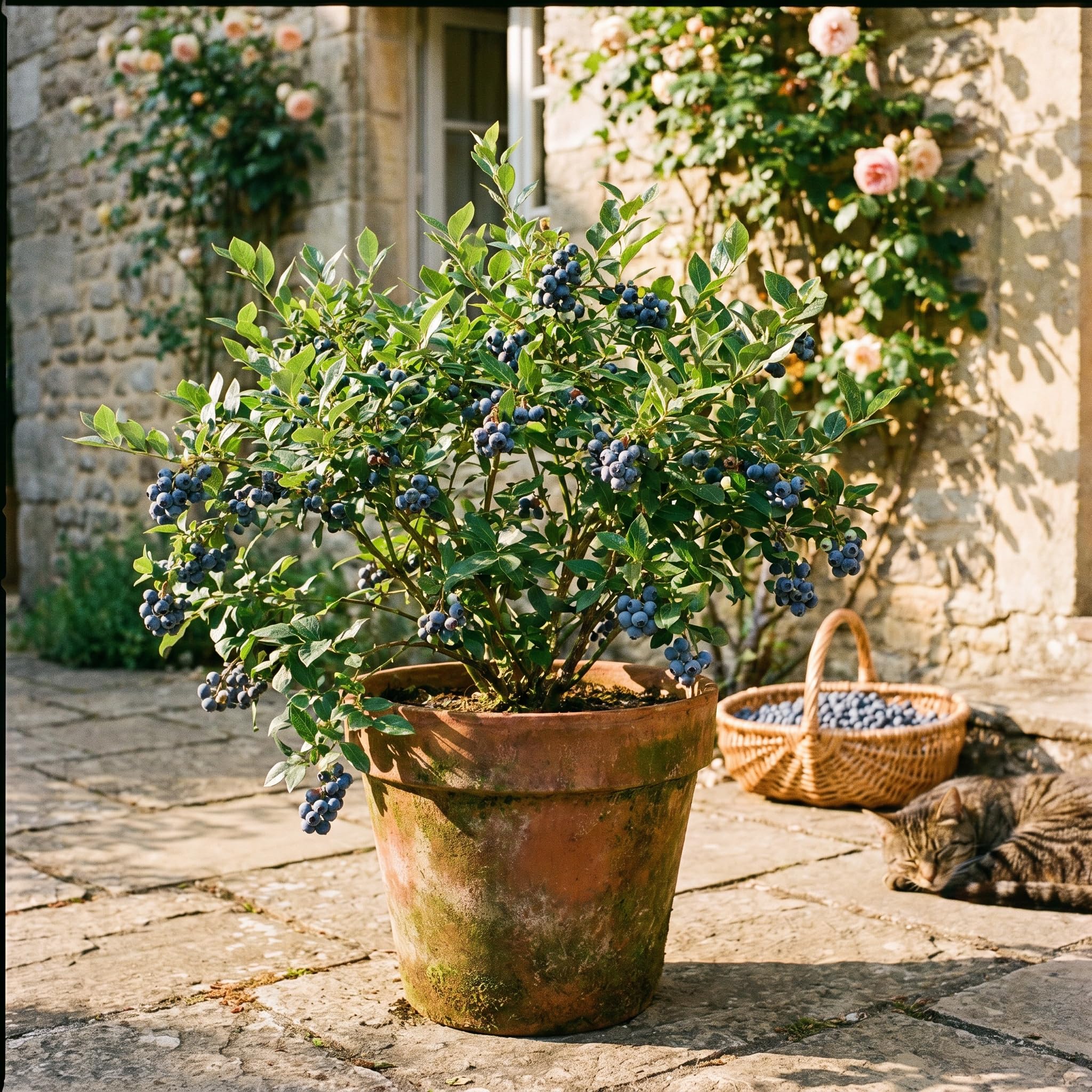 Blueberry Plant Live 1-2 Ft Tall, Fruit Bearing Already, Sweet Blueberries Fruit Tree for Garden, Patio, and Container Growing, 1 Gallon Pot (Prince Blueberry)